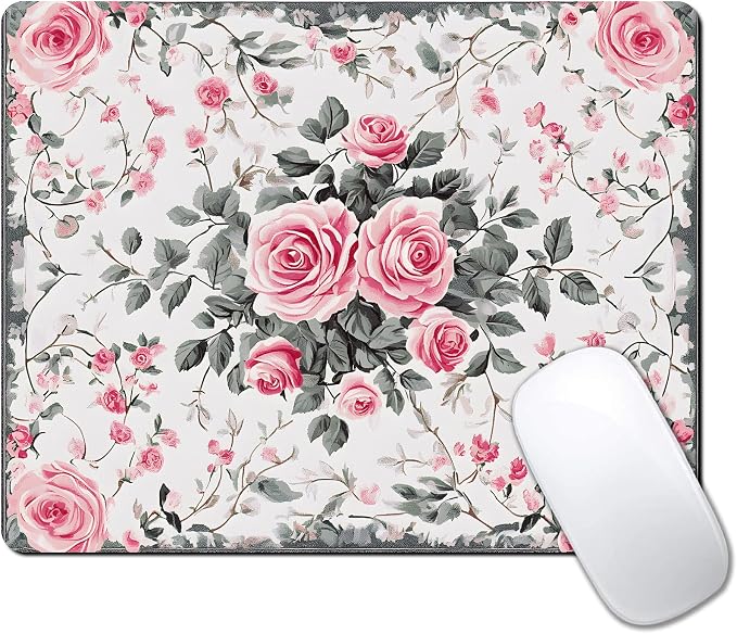 Vintage Flower Floral Custom Mouse Pad by IMAYONDIA