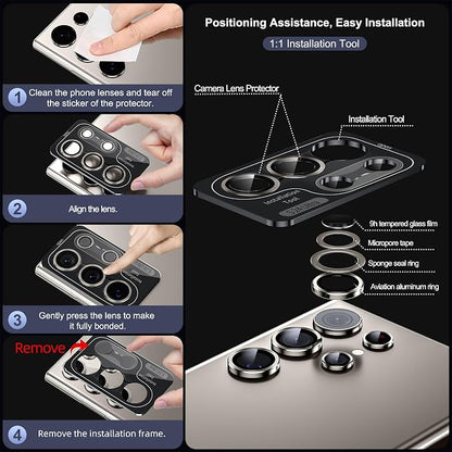 WSKEN for Samsung Galaxy S24 Ultra Camera Lens Protector, Ultra Thin Scratch - Image 6