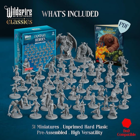 Classic Heroes - Mercenary Guild - 51 Paintable Characters - Image 2