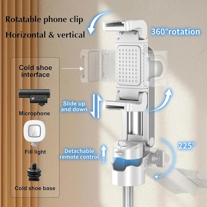 Mini Selfie Stick Tripod, Extendable Grip Phone Tripod - Image 3