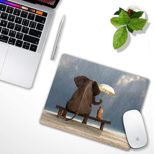 Elephant and Dog Mouse pad Personalized Computer Mouse Pads Office Decoration - Image 2