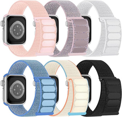 6 Pack Sport Nylon Loop Band Compatible by Honeystraper