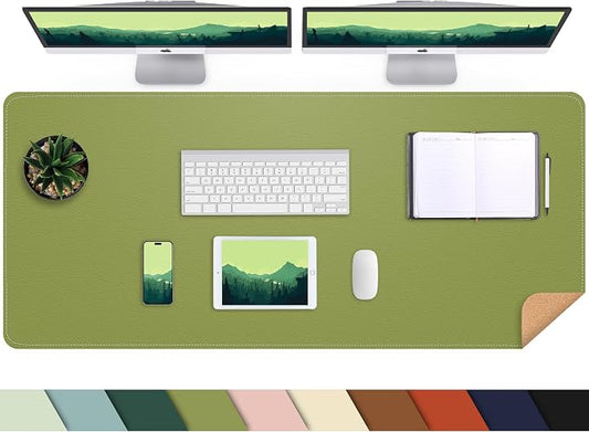 Leather Desk pad Protector, Large Desk mat by AFIING