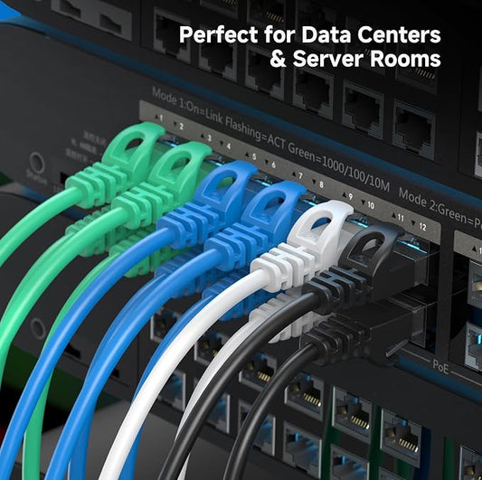 Cable Matters 10Gbps 5-Pack Snagless Short Cat 6 Ethernet Cable - 3ft - Image 2