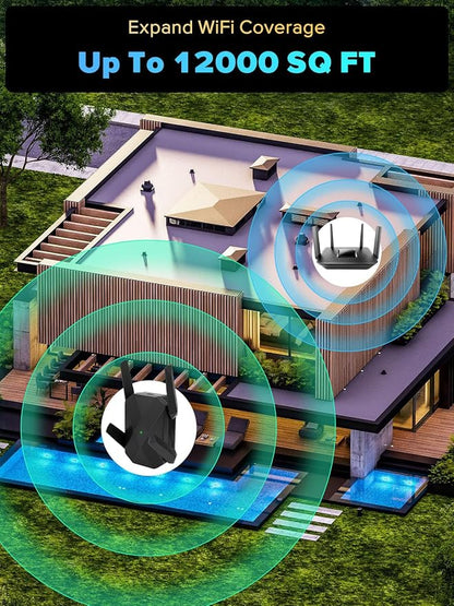 2026 AX3000 WiFi 6 Extender, WiFi Extender Signal Booster-Dual Band, Long Range - Image 6