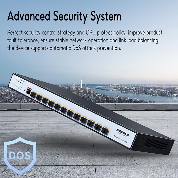 SODOLA 12 Port 10G SFP+ Smart Switch| L2/L3+ Smart Managed | DoS Attack - Image 4