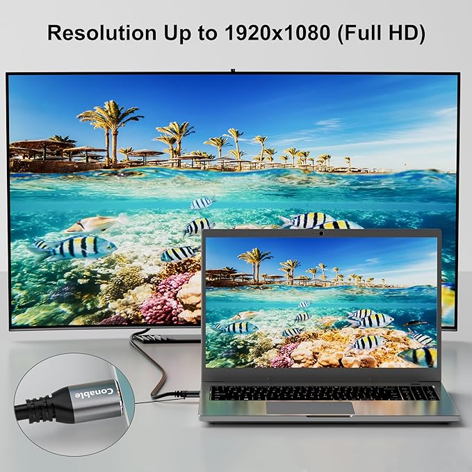 HDMI to DVI Cable 10FT, Bi-Directional DVI to HDMI Male to Male Cord, HDMI A to - Image 2