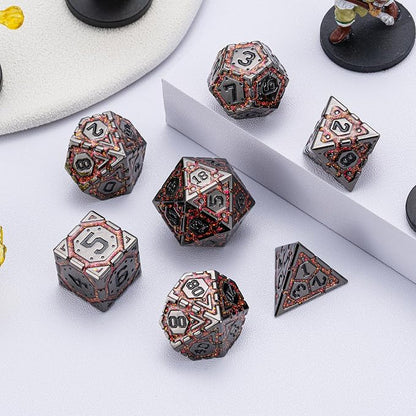 DND Metal Dice Set, Polyhedral Dice Set - Image 5