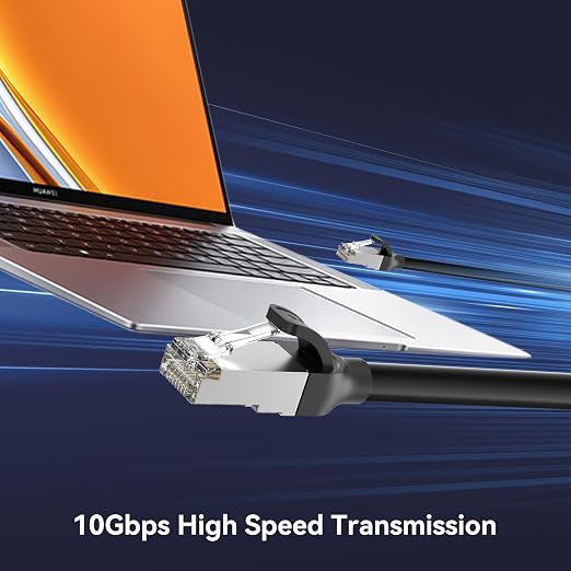 BENFEI Cat 7 Ethernet Cable 6.6FT, 10Gbps 600MHz High Speed RJ45 LAN Network - Image 2
