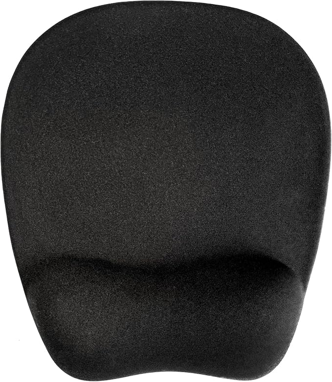 Ergonomic Mouse Pad with Wrist Support Memory Foam Black Mousepad with Wrist by MAT+FAMILY