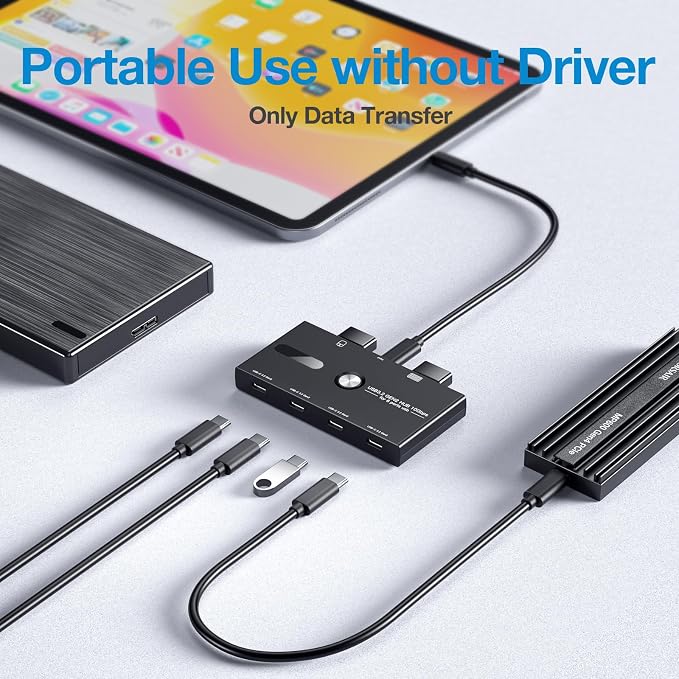 10Gbps USB C Hub, 6 Ports Type C Splitter, USB-A/C to USB C/A Adapter - Image 4