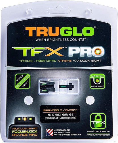 Truglo TFX PRO Handgun Sight, Glowing Shock Proof Tritium and Fiber Optic Night - Image 4
