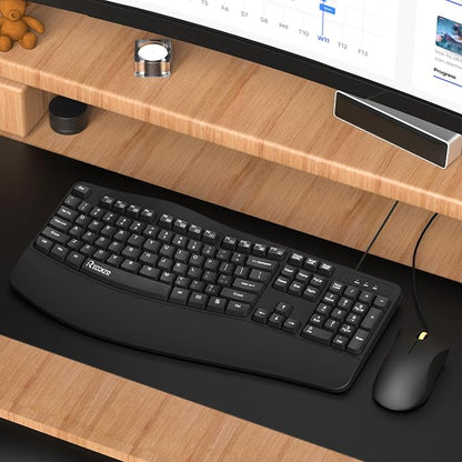 Ergonomic Keyboard, Wired Computer USB Keyboard - Image 6