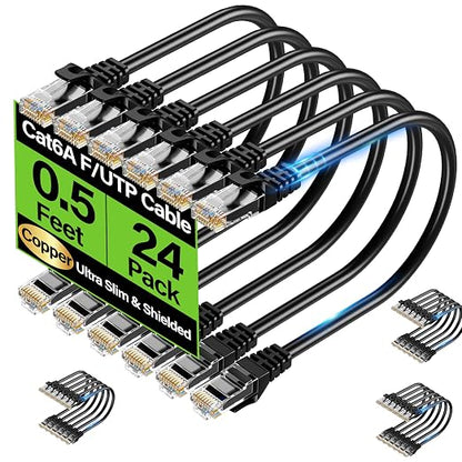 Cat6 Ethernet Cable 10Gbps 0.5 ft, UTP Ethernet Cable Cat 6, Flexible Bare by Unknown