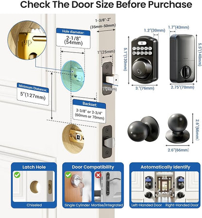 Veise Keyless Entry Door Lock - Image 8