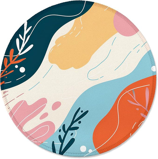 ITNRSIIET Round Mouse Pad with Stitched Edge Premium-Textured Waterproof by +ITNRSIIET