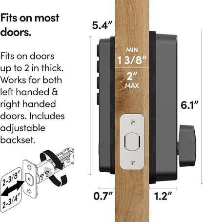 igloohome Deadbolt Go Smart Lock w/Fingerprint, Digital Keys, Remote PIN Codes - Image 6