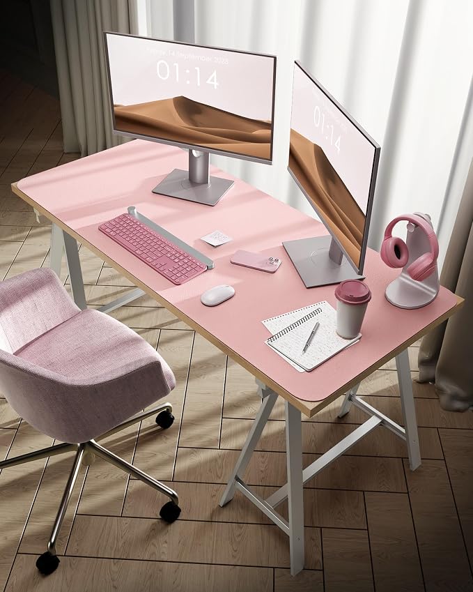 YSAGi Leather Desk Protector, Office Mat, Large Mouse Mat, Non-Slip PU Leather - Image 2