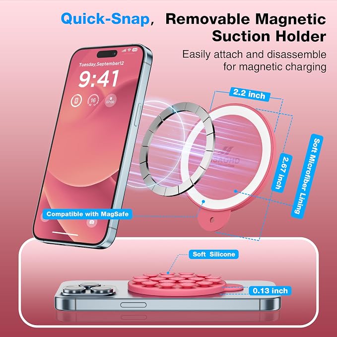 Magnetic Suction Cup Phone Mount - Image 3