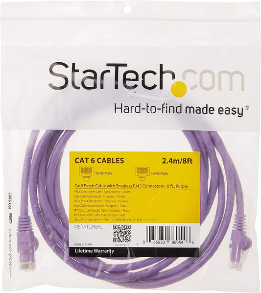 StarTech 8ft CAT6 Ethernet Cable - Image 2