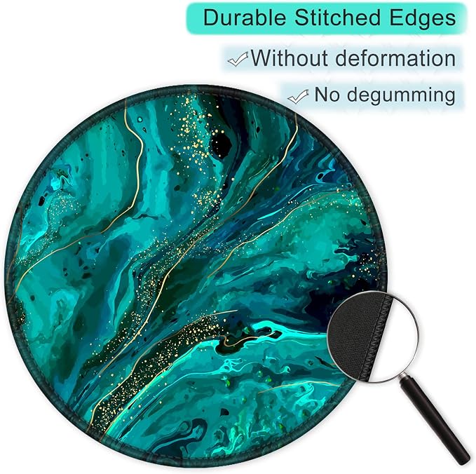 ITNRSIIET Round Mouse Pad with Stitched Edge Premium-Textured Waterproof - Image 5