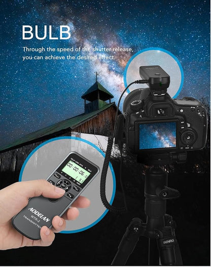 Camera Wireless Remote Shutter Release, Long Exposure Timelapse Remote Control - Image 3