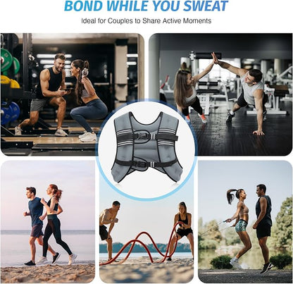 ZELUS Weighted Vest, 6lb/8lb/12lb/16lb/20lb/25lb/30lb Weight Vest - Image 5
