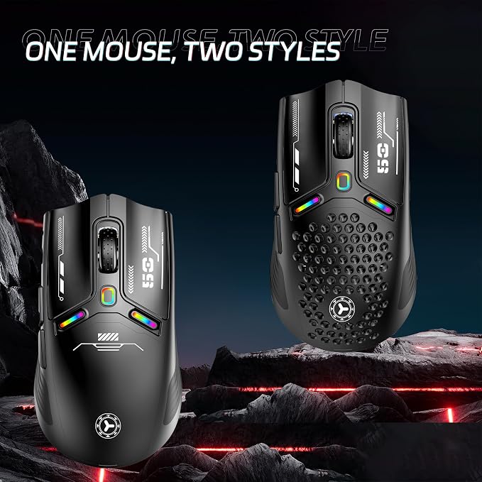 TENMOS M530 Wireless Gaming Mouse, 2.4G/Bluetooth/USB C Wired Rechargeable Mouse - Image 6