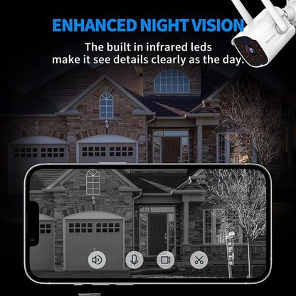Septekon 2K Home Security Cameras, 4 Pack Wired WiFi Outdoor Security Cameras - Image 5