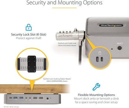 StarTech.com Dual-Laptop USB-C KVM Docking Station, Dual Monitor 4K 60Hz - Image 7