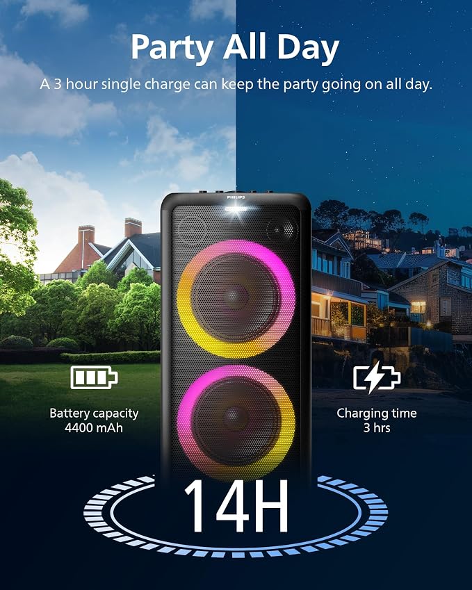 Philips X5206 bluetooth party speaker, portable - Image 3