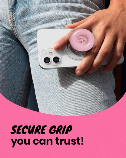Solid Color Button Phone Grip – Minimalist Design, Durable and Lightweight - Image 4