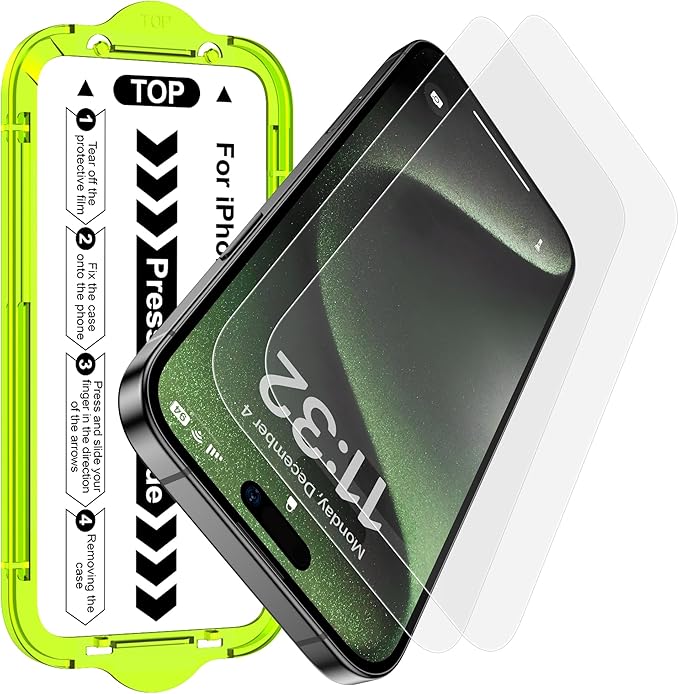 Esanik for iPhone 15 Pro Matte Glass Screen Protector Anti-Glare & by Esanik
