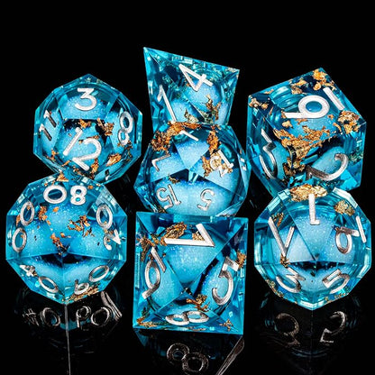 DND Dice Blue Liquid Core Dice Set - Image 2