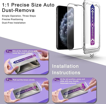 2 Pack Screen Protector for iPhone X/iPhone XS/iPhone 11 Pro, 9H Tempered Glass - Image 3