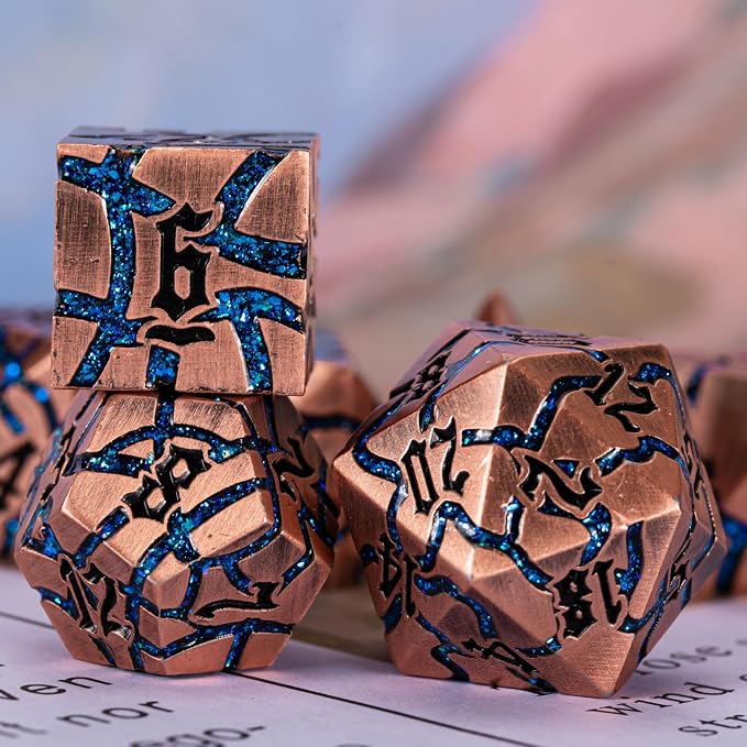 Dice Set D&D Dungeons and Dragons Dice D20 Metal DND Dice Set - Image 5