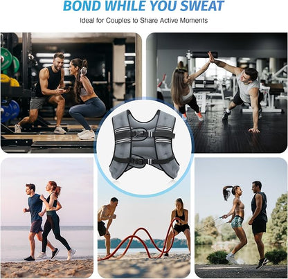 ZELUS Weighted Vest, 6lb/8lb/12lb/16lb/20lb/25lb/30lb Weight Vest - Image 4
