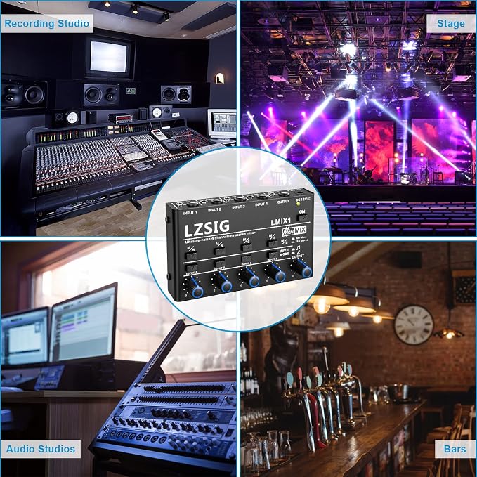 LZSIG Mini Audio Mixer, Stereo Line Mixer - Image 7