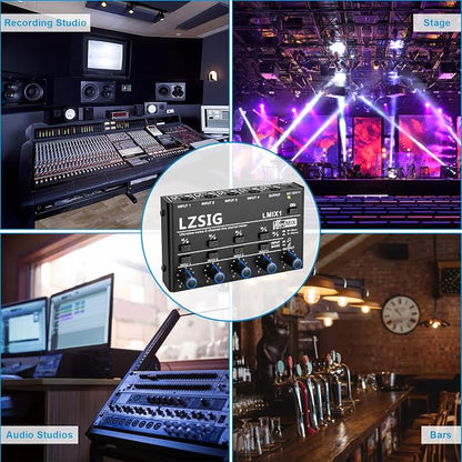 LZSIG Mini Audio Mixer, Stereo Line Mixer - Image 7
