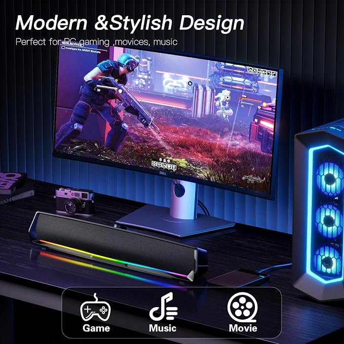 Computer Speakers for Desktop, PC Speakers Gaming Sound bar - Image 6