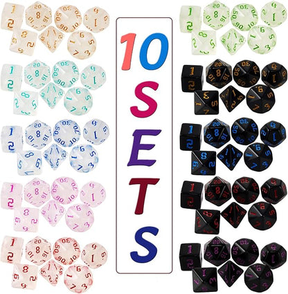 DND Dice, 10 X 7 Polyhedral Dice Set - Image 2