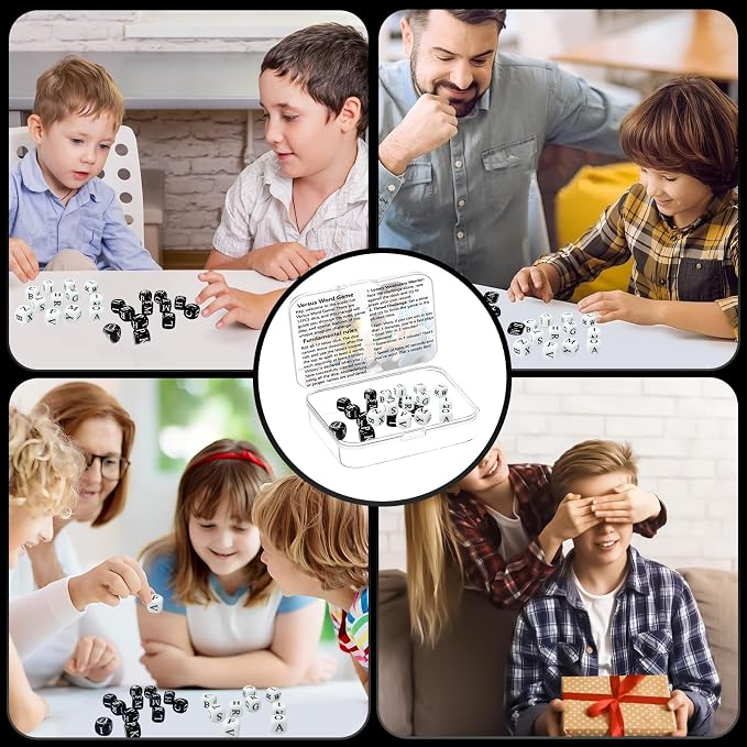24 Pcs Dice Set, The Crossword Solitaire Game, 6 Sided Dice Crossword Creative - Image 6