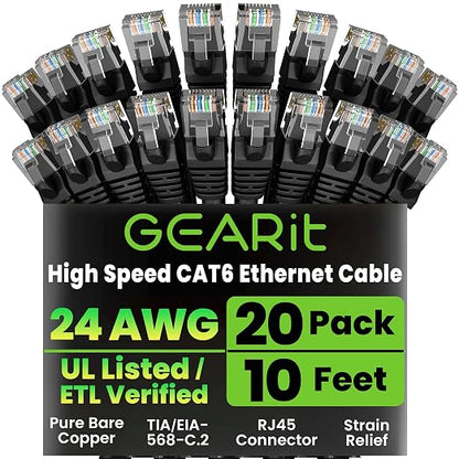 GEARit Cat 6 Ethernet Cable Pack by GEARit