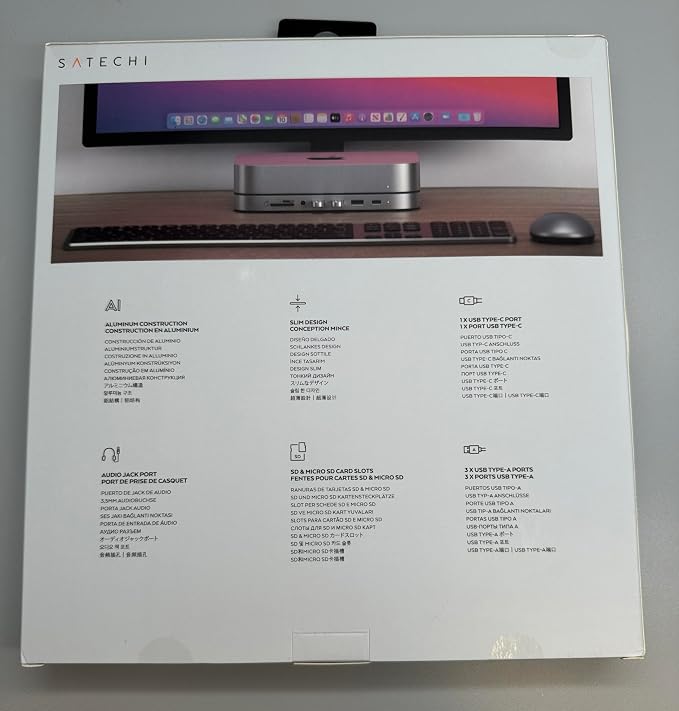 Satechi USB C Hub, Type-C Aluminum Stand & Hub, USB-C Data Port, Micro/SD Card - Image 10
