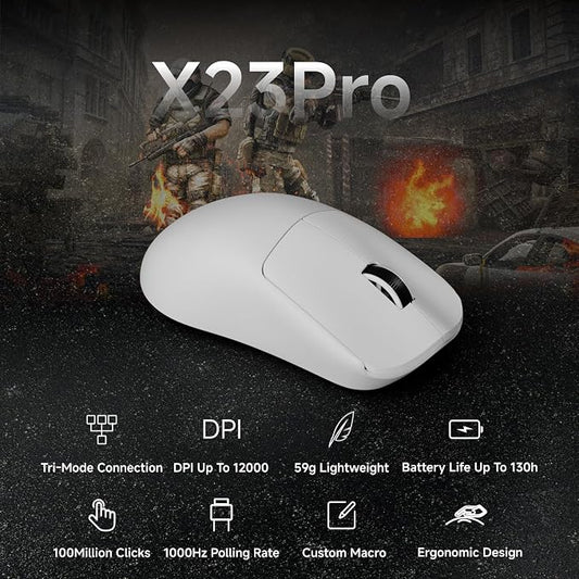 EWEADN X23Pro Wireless Gaming Mouse, 2.4G/BT5.0/USB-C Esports Gaming Mouse - Image 2
