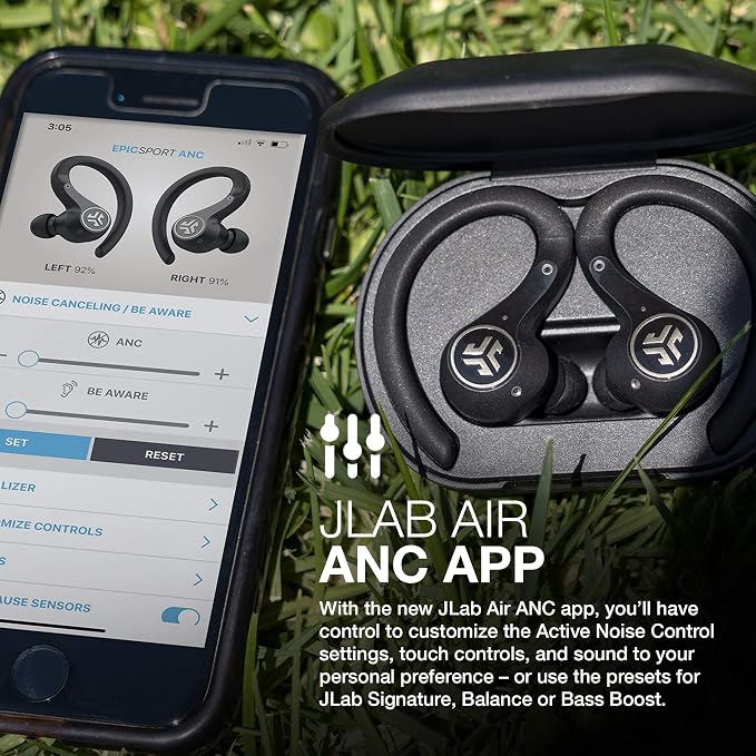 JLab Epic Air Sport ANC True Wireless Bluetooth 5 Earbuds, Headphones - Image 5