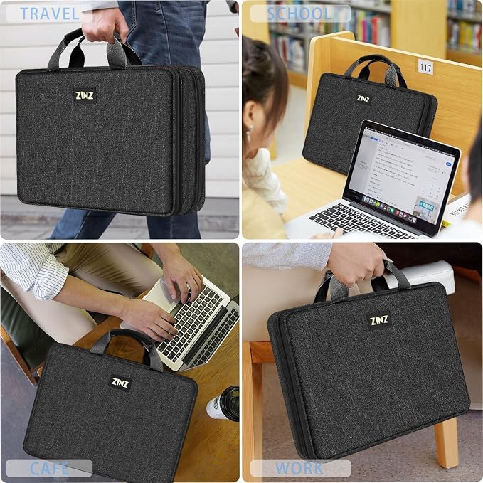ZINZ Slim Expandable Laptop Case 15.6 Inch Sleeve Upgraded Protective Durable - Image 6