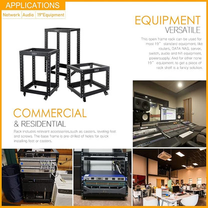 12U Server Rack Open Frame - Image 6