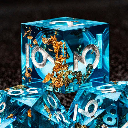 DND Dice Blue Liquid Core Dice Set - Image 3