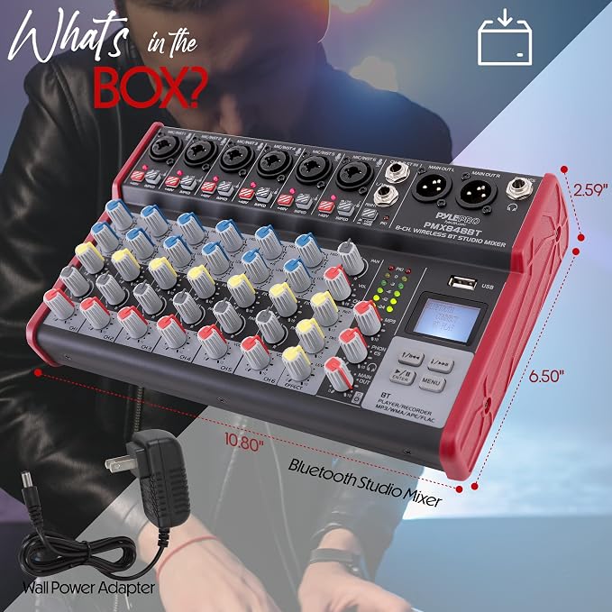 Pyle Professional Wireless DJ Audio Mixer - Image 7